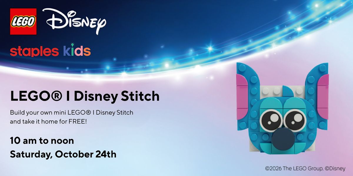 LEGO® | Disney Stitch at Staples Chilliwack Store 237 on 24th October, 2026