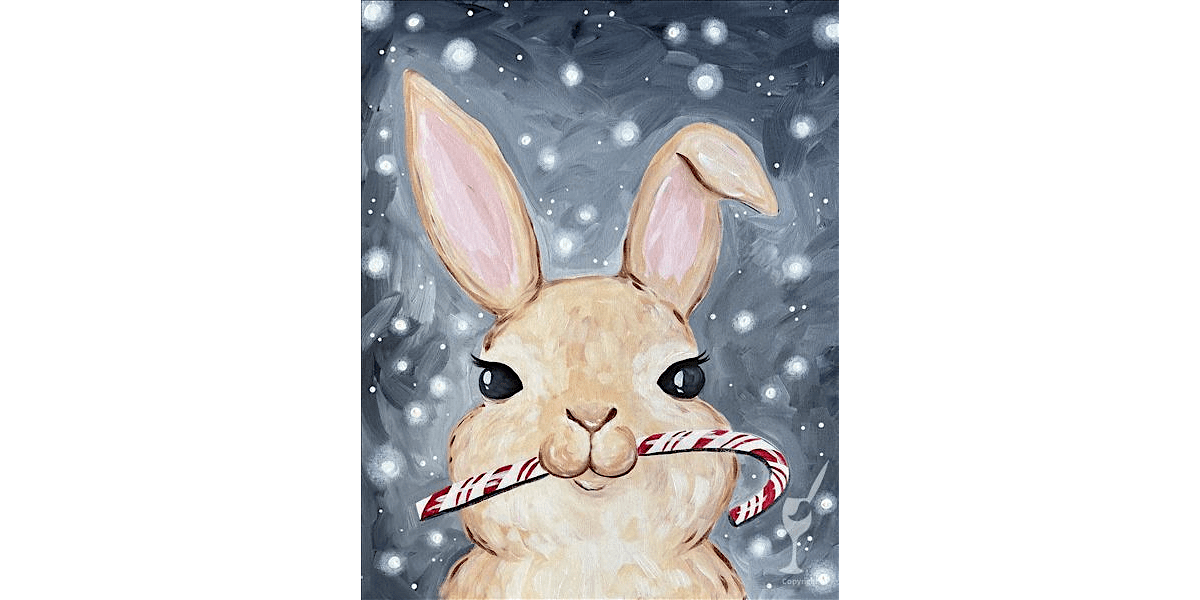 Candy Cane Bunny - Paint and Sip in Houston | Classpop!\u2122
