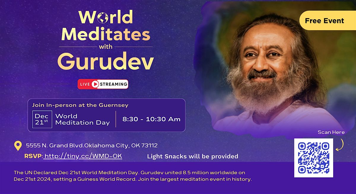 Join us in Oklahoma for World Meditation Day \u2014 Celebrating Peace