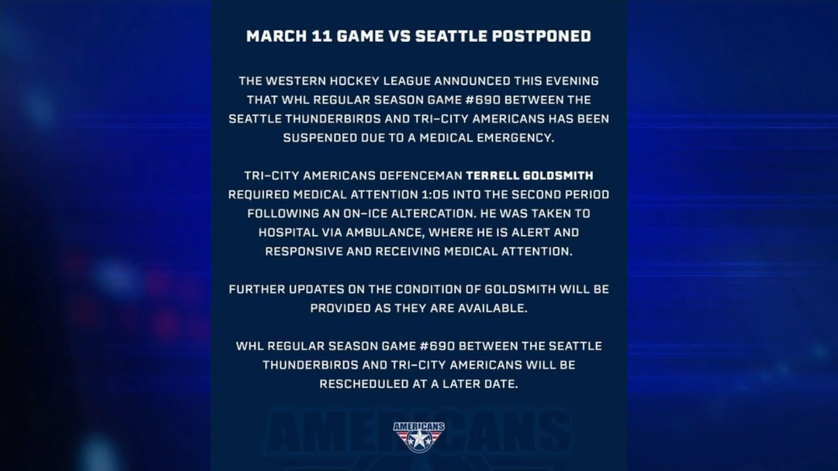 Seattle Thunderbirds at Tri-City Americans at Toyota Center - WA