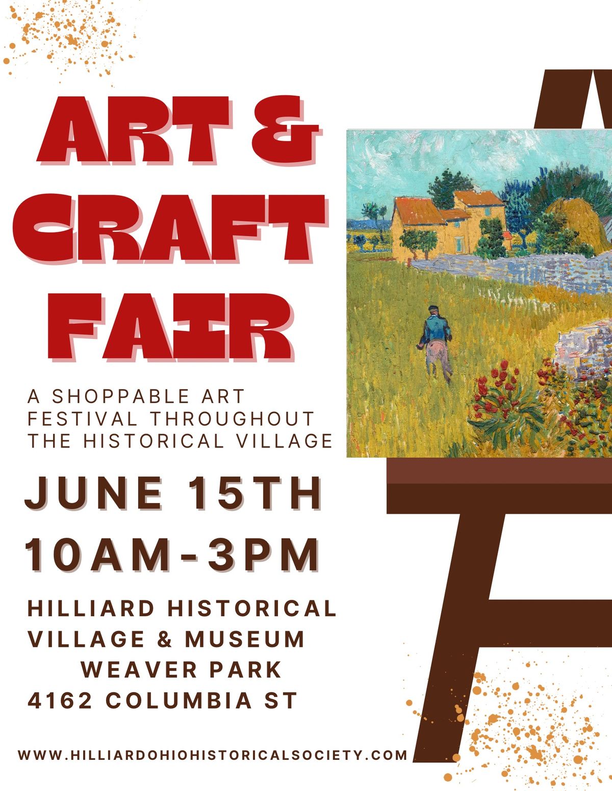 Art & Craft Fair 4162 Columbia Street, Hilliard, OH June 15, 2024