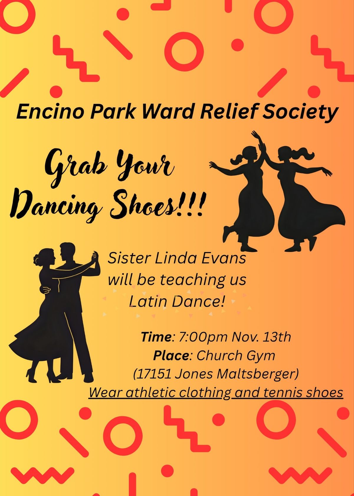 Encino Park Relief Society Activity - Dancing with Linda