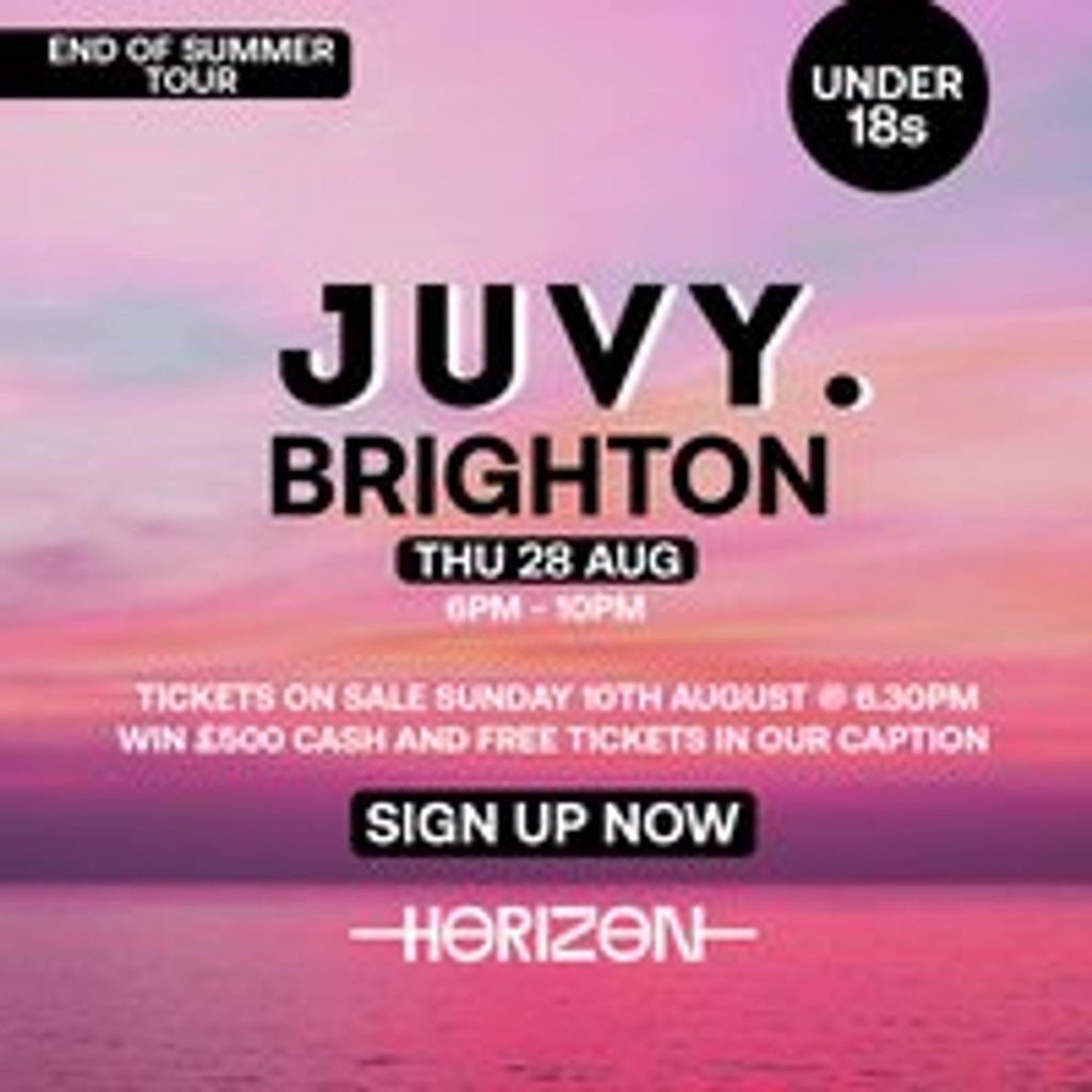 JUVY Under 18s - EndOfSummerTour - Weds 27 Aug - Brighton
