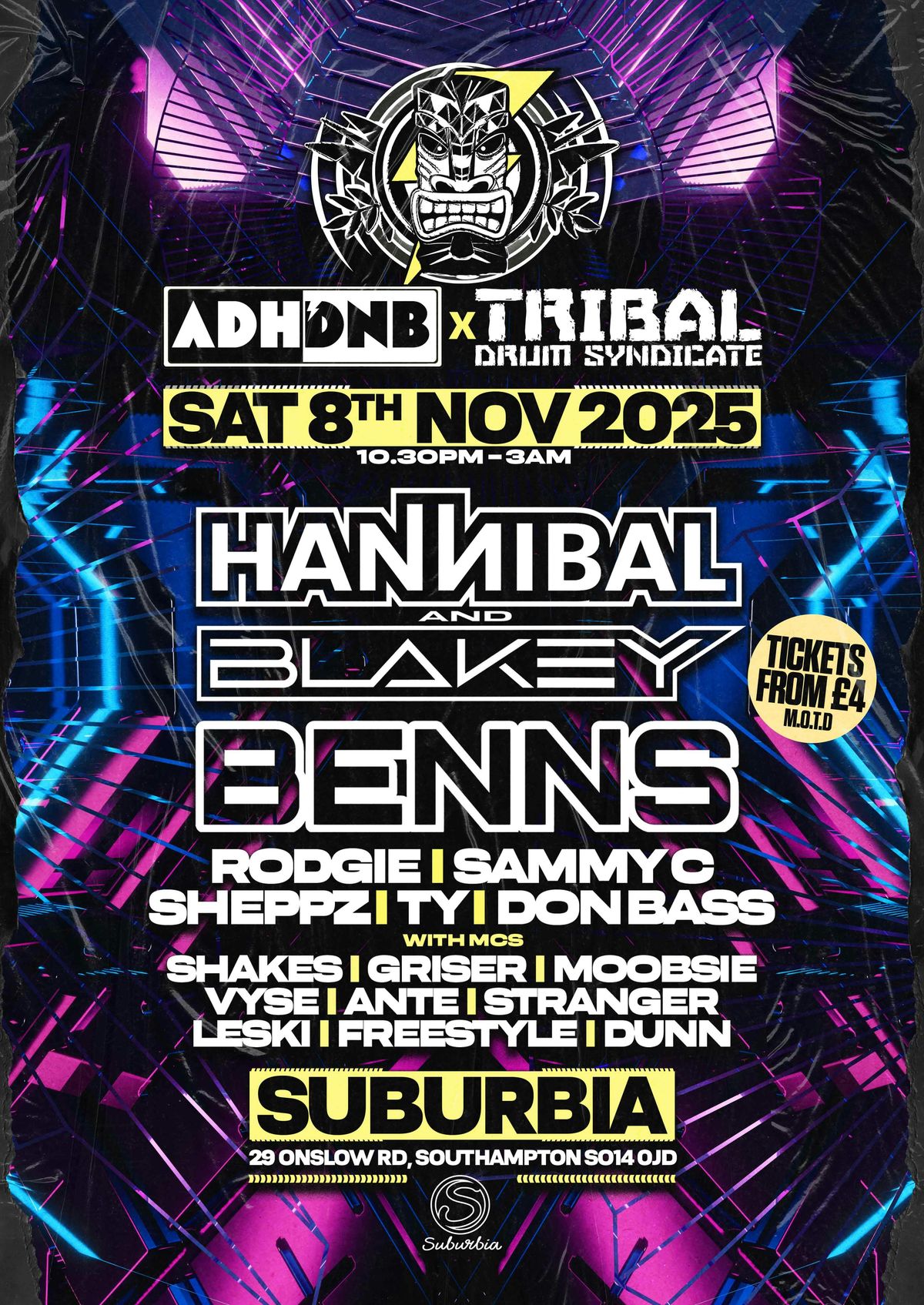 ADHDNB x TDS - THE BIG LINK UP W\/ HANNIBAL, BENNS, BLAKEY