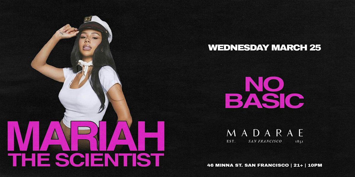 MARIAH THE SCIENTIST Live Performance at Madarae