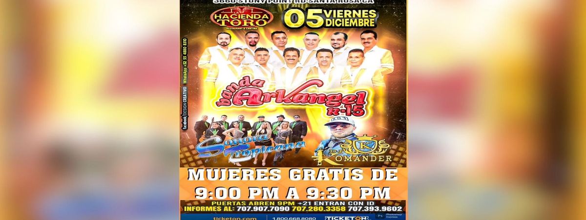 BANDA ARKANGEL R-15, SONORA TROPICANA & MAS