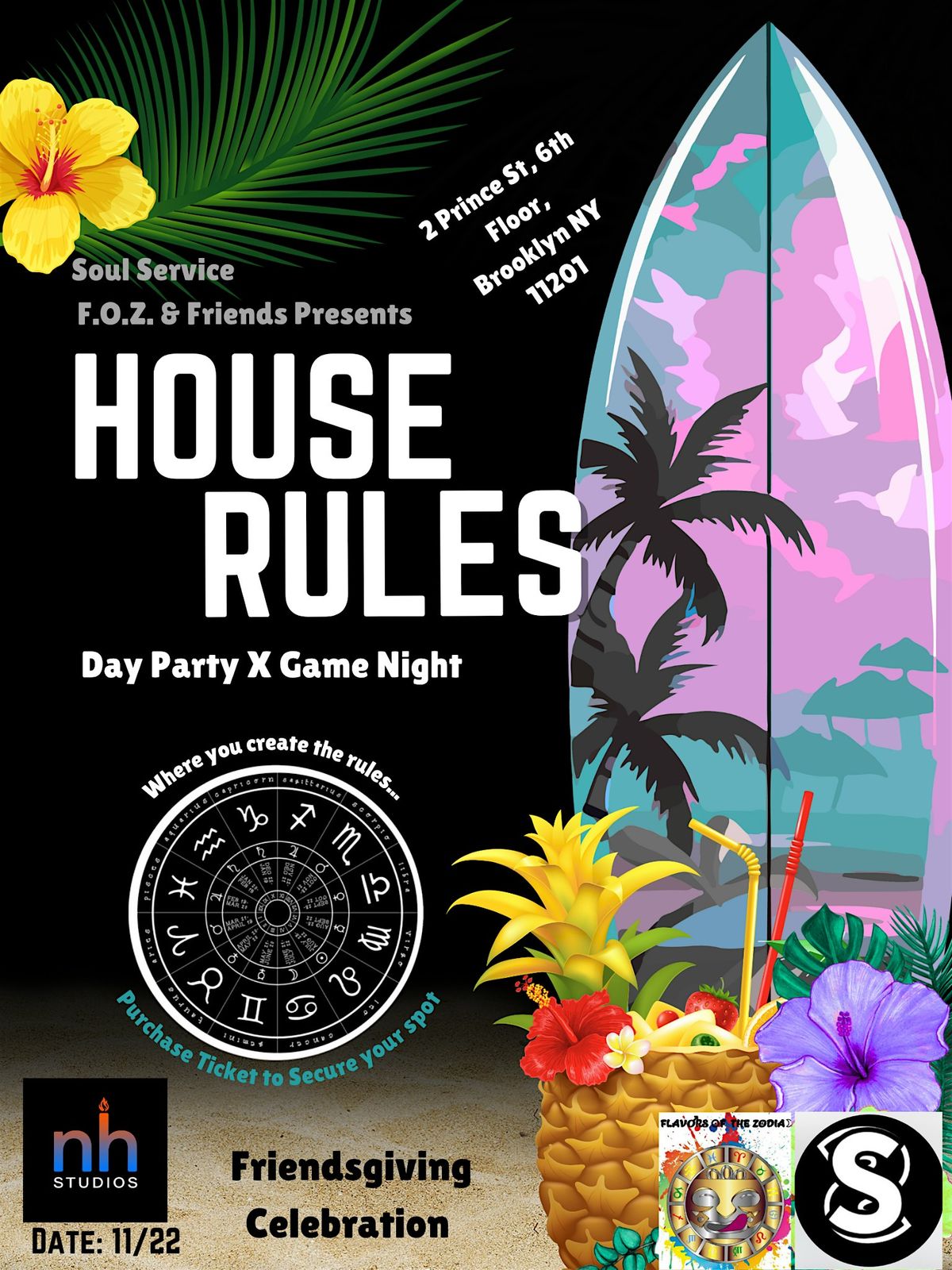 HOUSE RULES: A ZODIAC GAMENIGHT DAY PARTY FOR FRIENDSGIVING