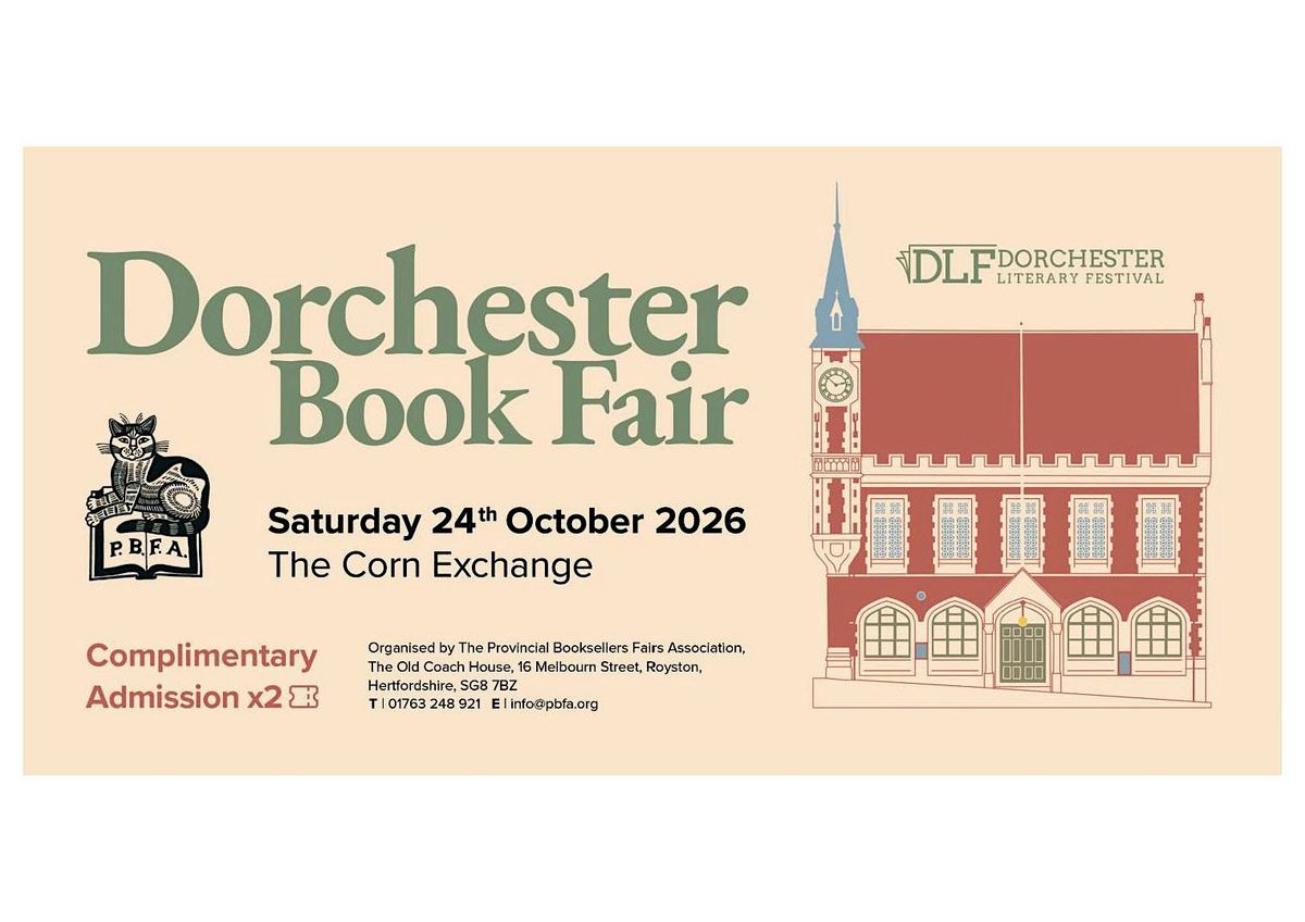 Dorchester Book Fair 2026 at The Corn Exchange, Dorchester on 24th ...