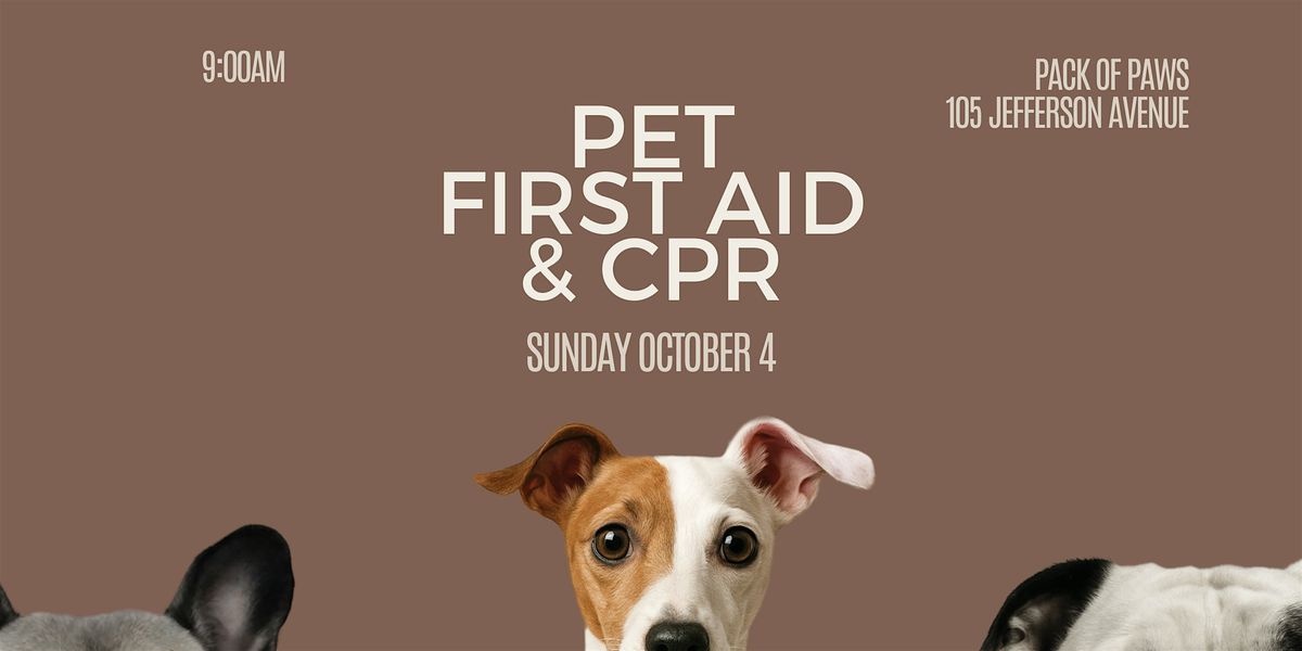 Pet First Aid & CPR Class at Pack of Paws, Toronto on 4th October, 2026