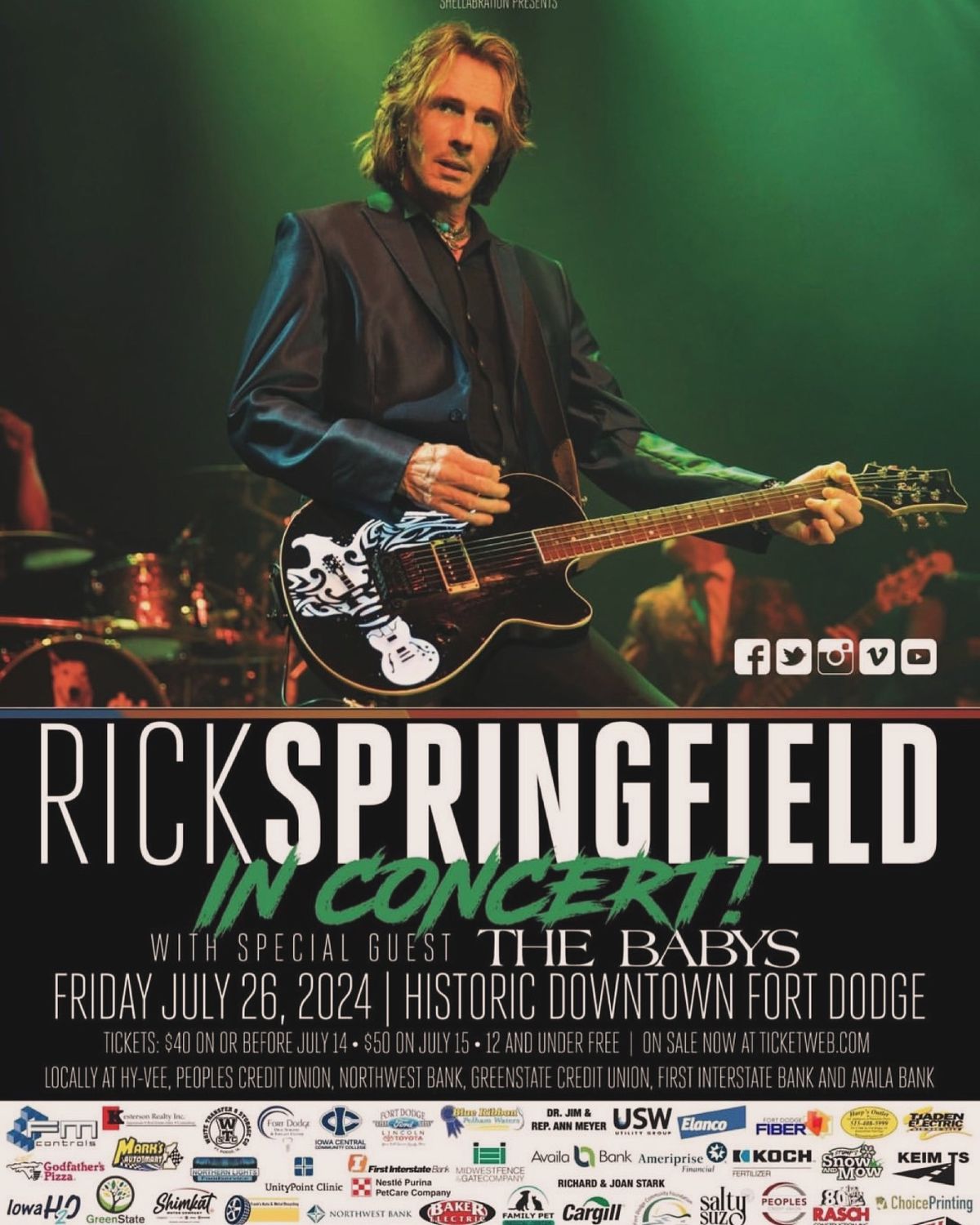 The Babys and Rick Springfield! isntittime City of Fort Dodge, Iowa