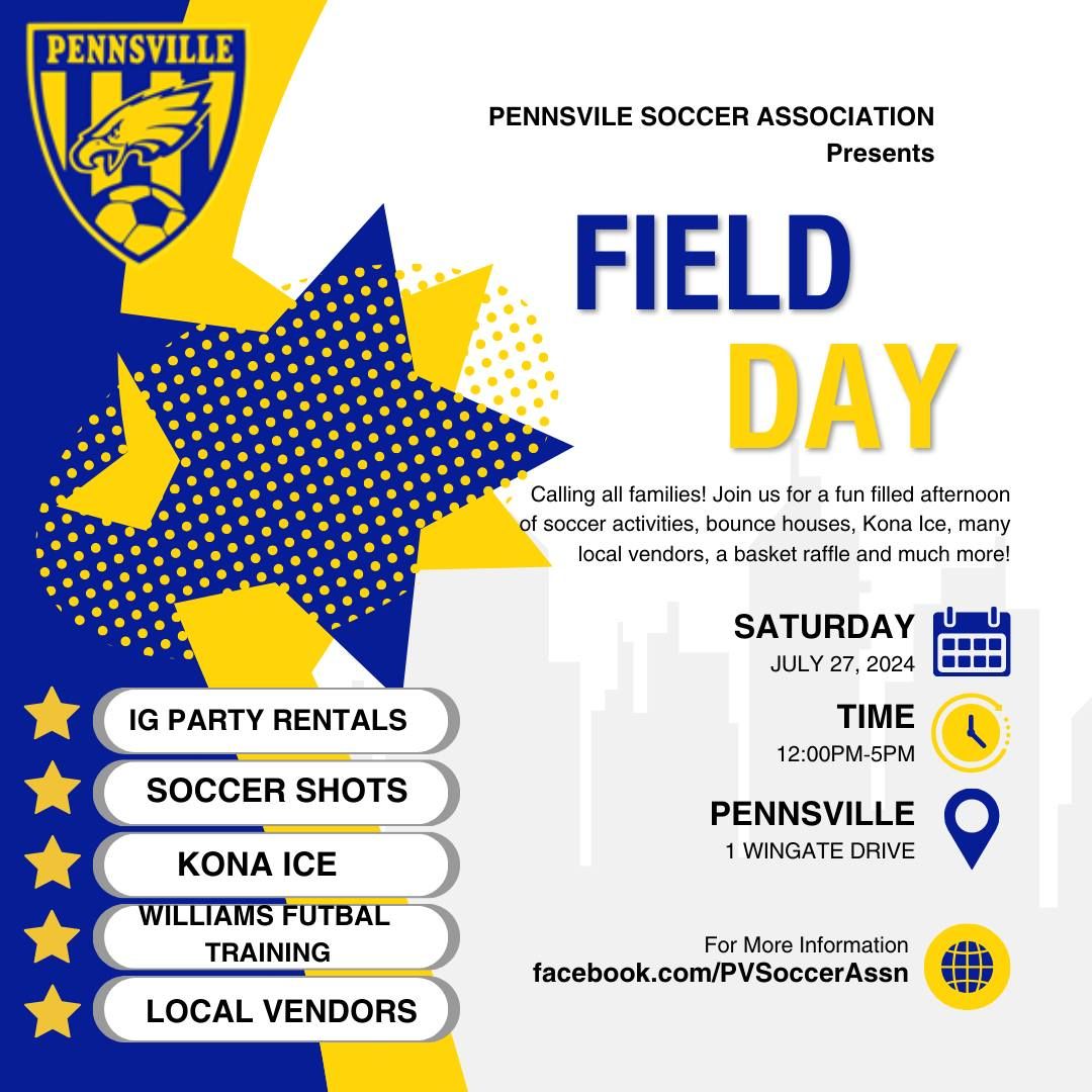 PSA Field Day Pennsville Soccer Association July 27, 2024