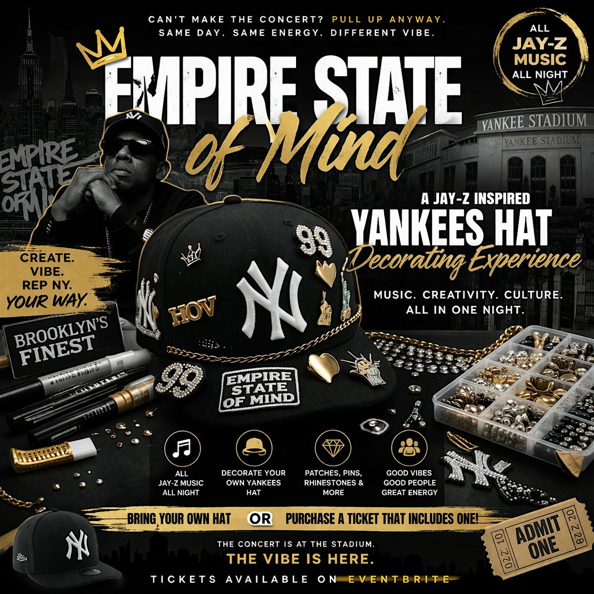 Blueprint & Brims: A Jay-Z Inspired Hat Decorating Event