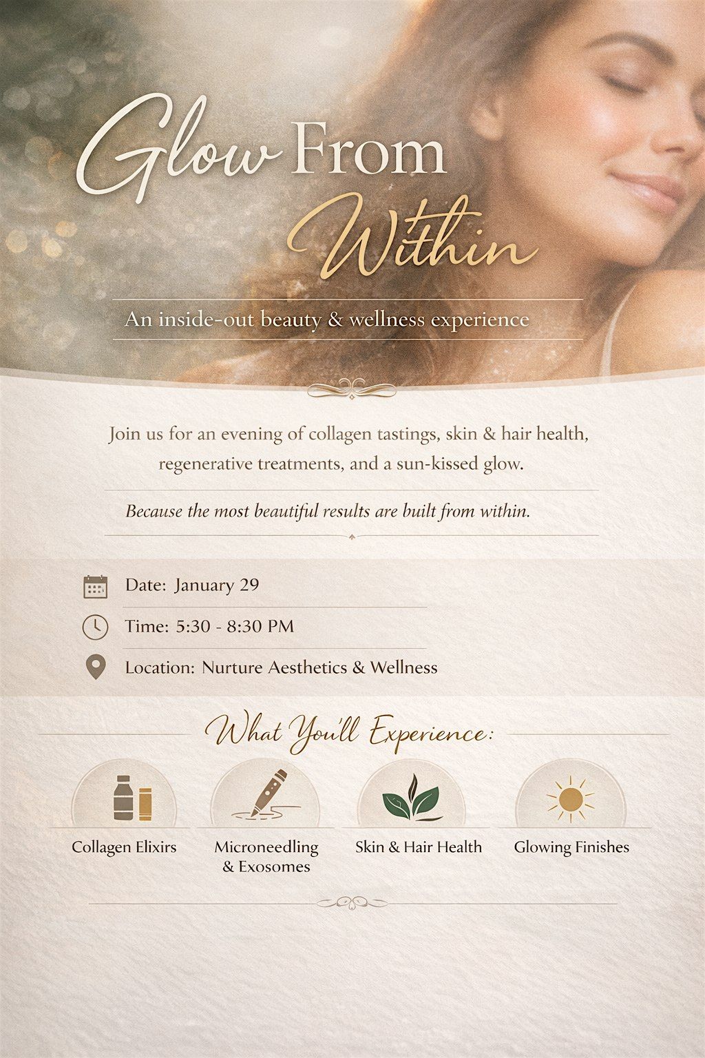 Glow from Within: An Inside-out beauty & wellness experience