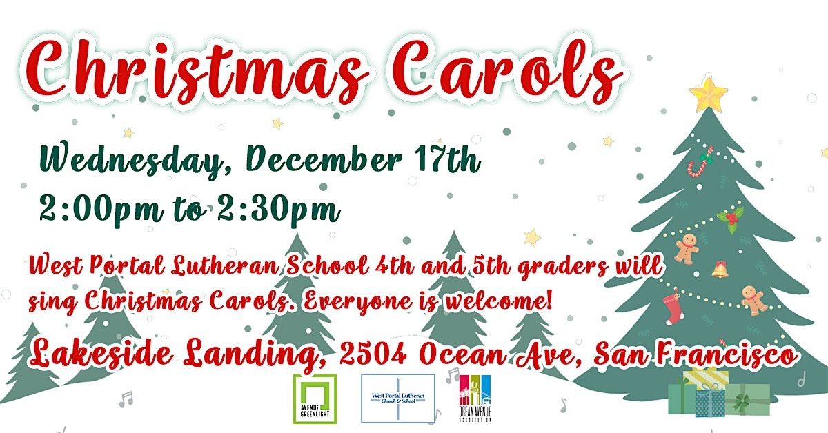 Caroling in Lakeside Village with $10 vouchers at participating businesses