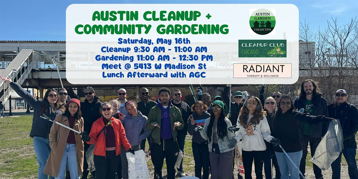 Austin Cleanup + Community Gardening and Lunch!