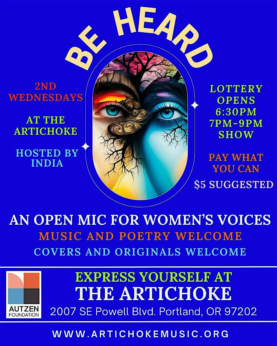 Be Heard - An Open Mic for Women's Voices