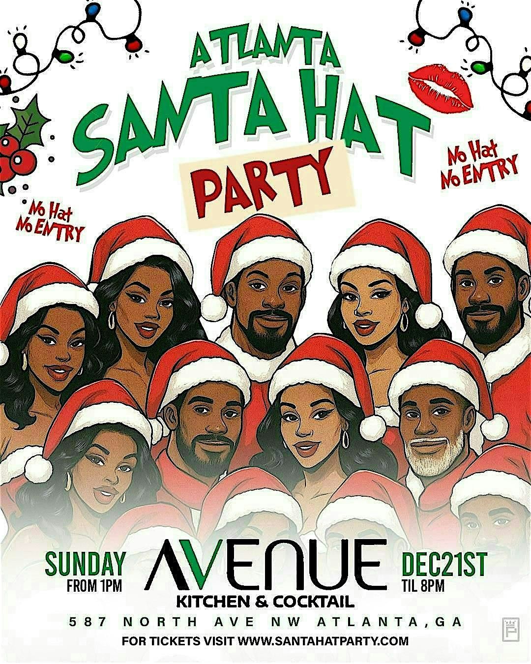 ATLANTA RED SANTA HAT CHRISTMAS PARTY