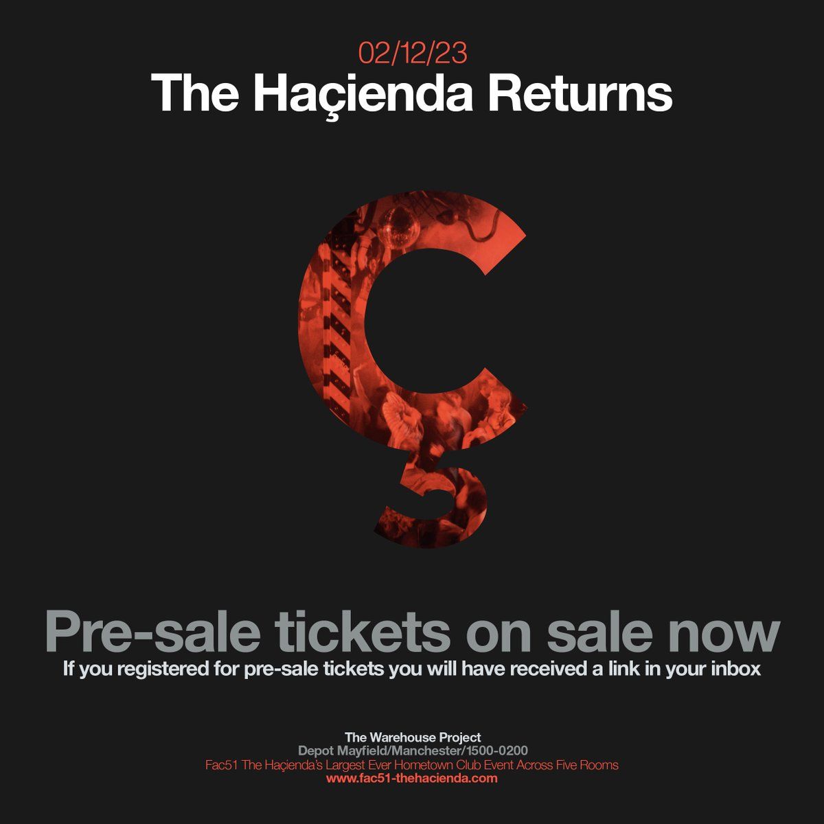 Ha\u00e7ienda - The Warehouse Project Manchester Tickets