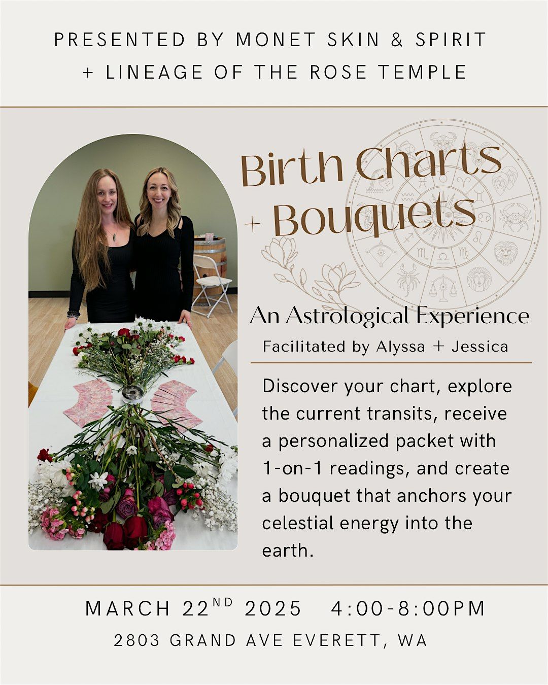 Birth Chart and Bouquets: An Astrological Experience