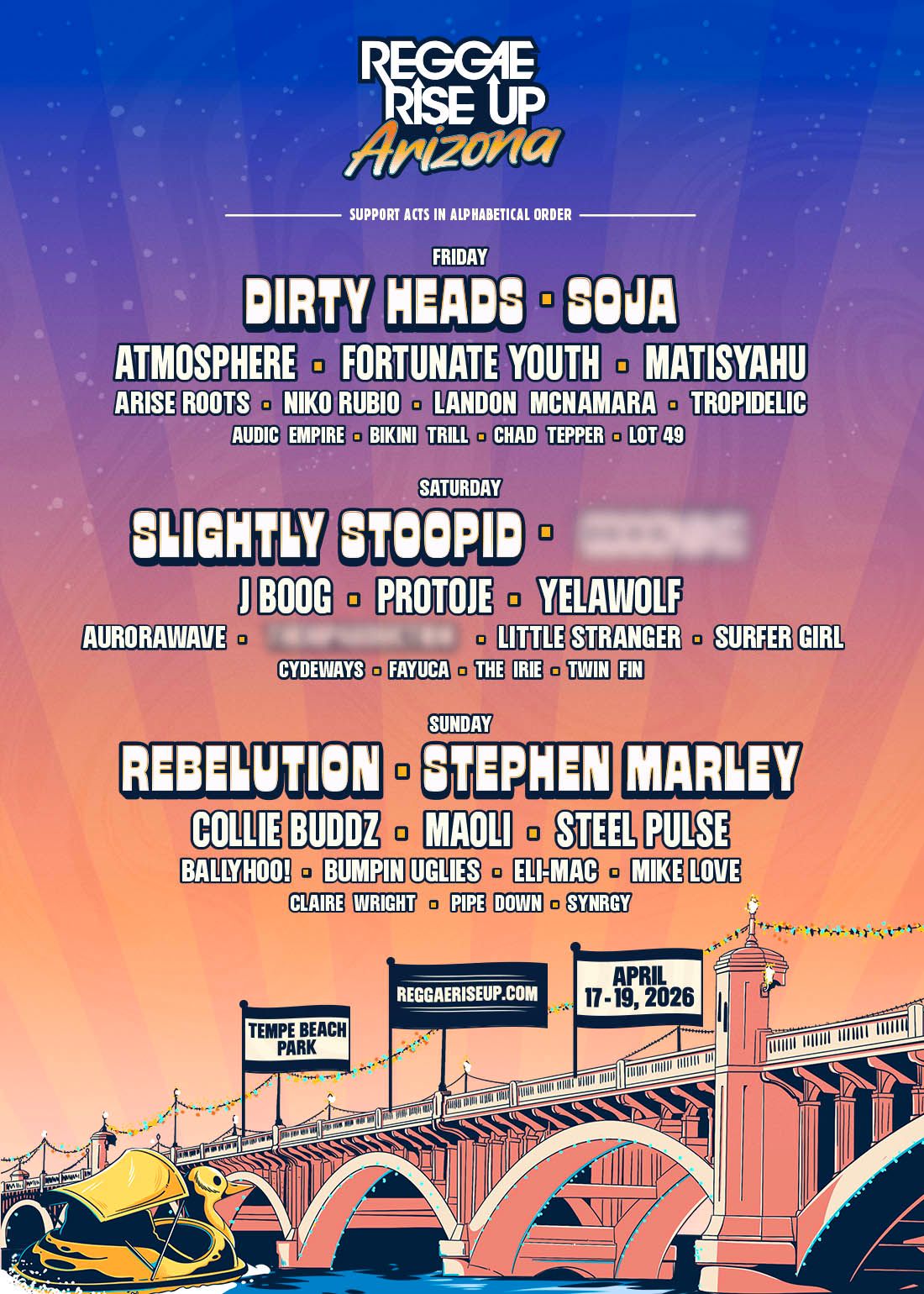 2026 Reggae Rise Up Arizona - Saturday at Tempe Beach Park