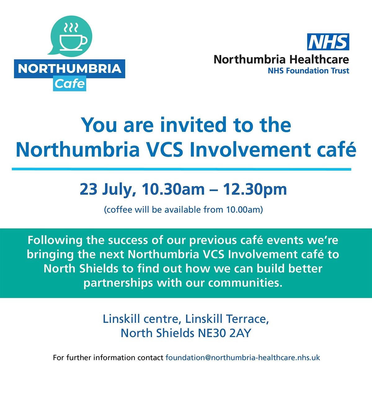 CYP Northumbria  NHS Involvement cafe