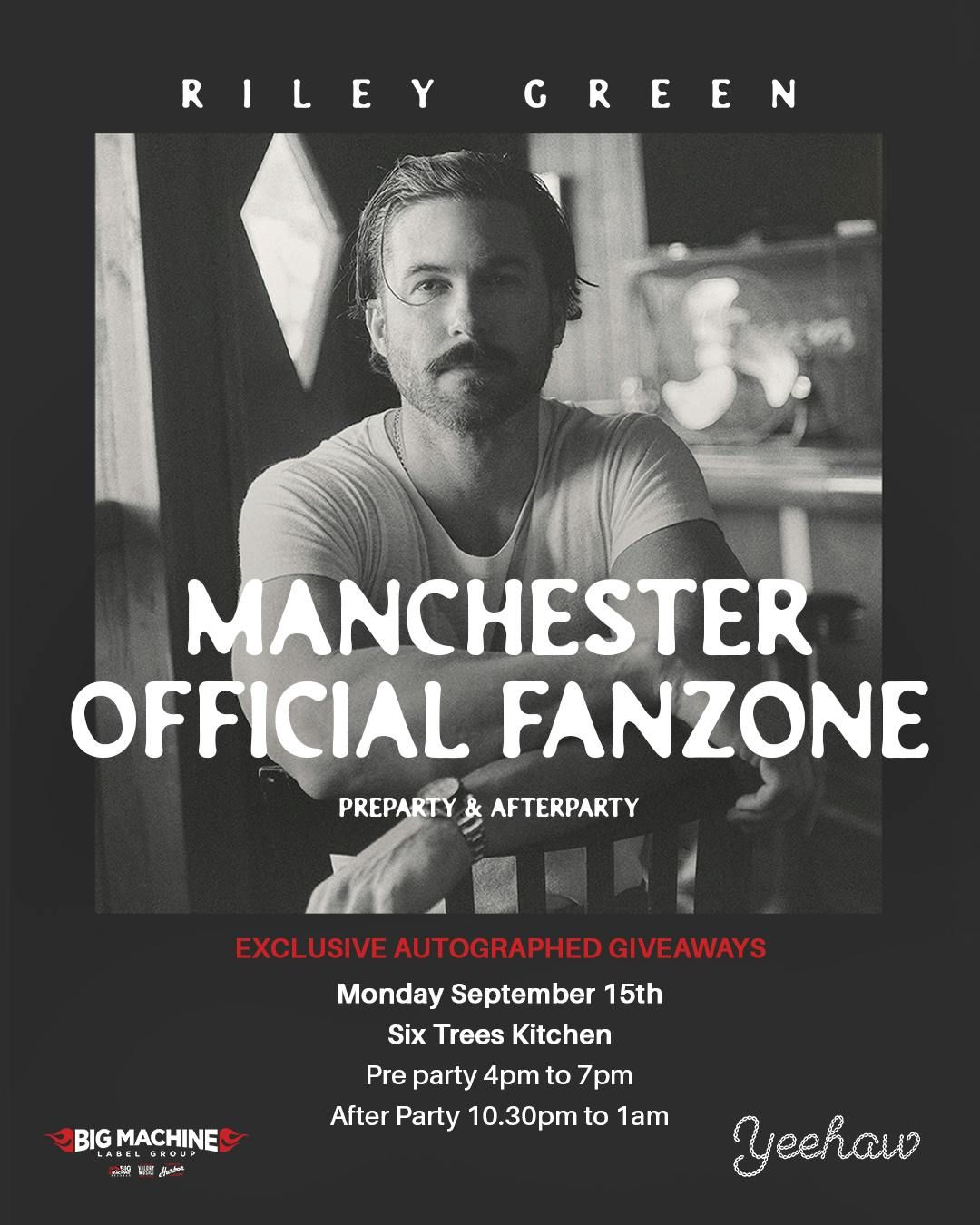 RILEY GREEN OFFICIAL FAN ZONE. MANCHESTER.