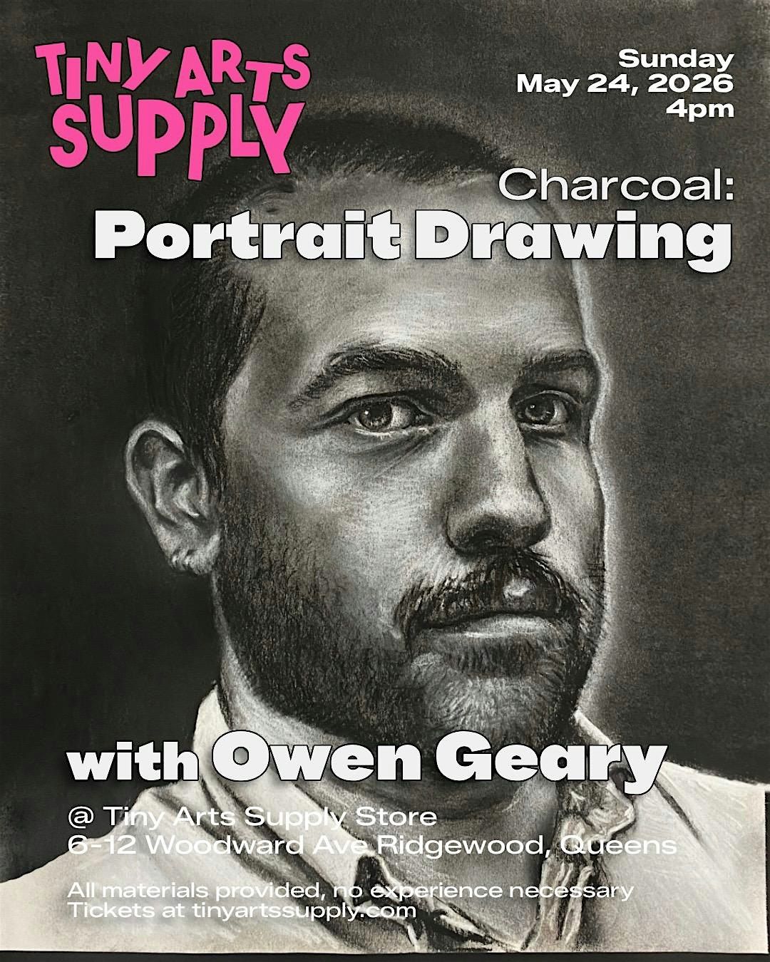Charcoal Portrait Drawing Class