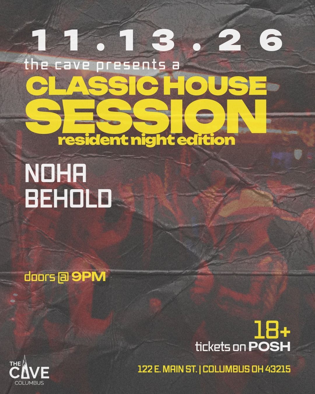 The Cave Presents: CLASSIC HOUSE SESSION — RESIDENT NIGHT at The Cave ...