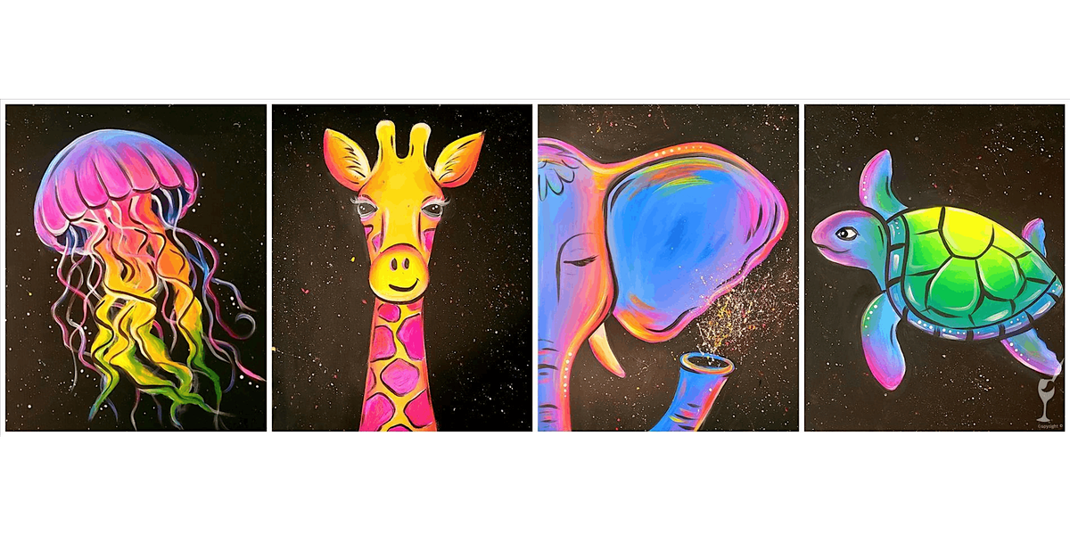Bright Colorful Animal Friends - Paint and Sip in San Antonio | Classpop!\u2122