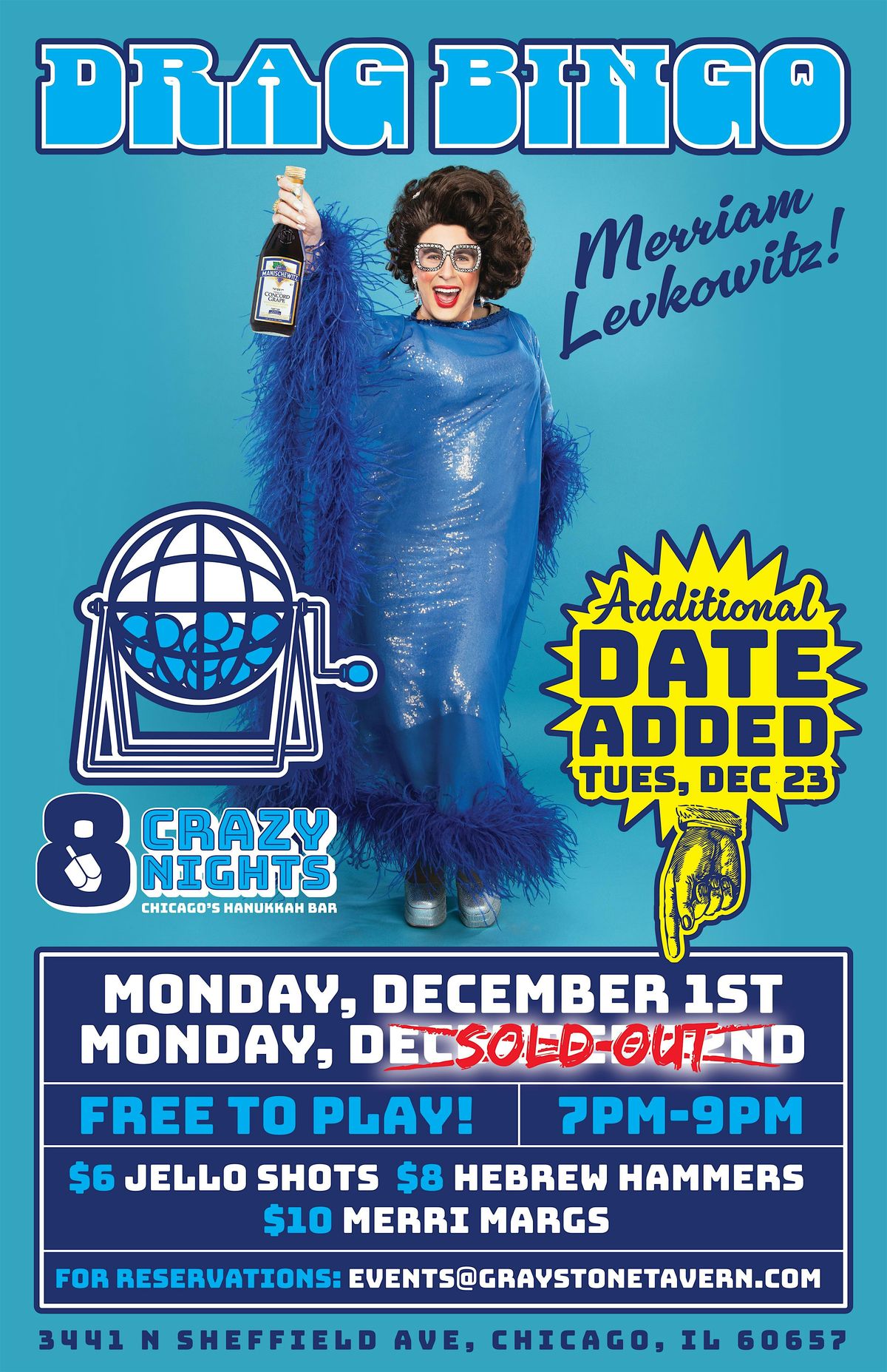 Free Drag Bingo at Graystone Tavern's 8 Crazy Nights