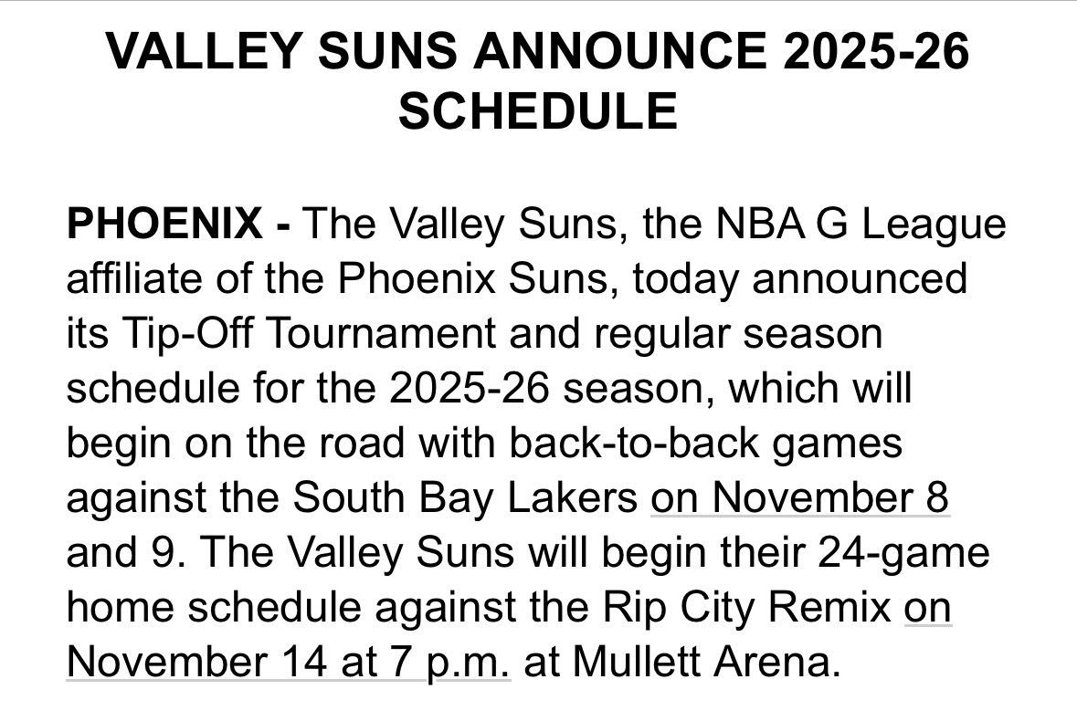 Valley Suns vs. Rip City Remix