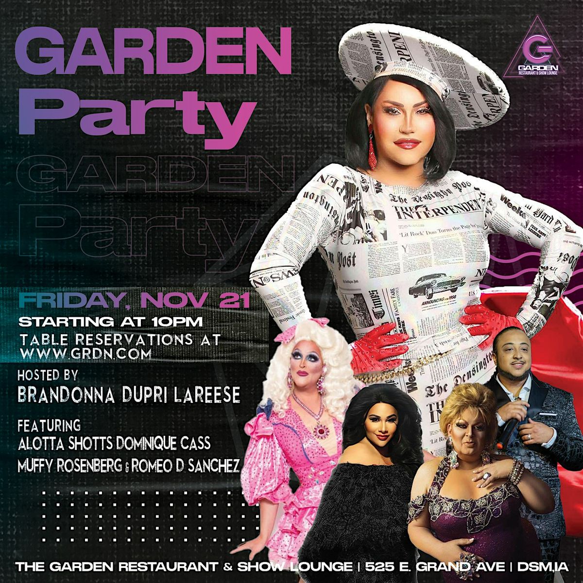 Fri Nov 21 Drag Show - 10pm Table Reservation