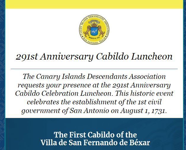 291st Anniversary Cabildo Luncheon | San Antonio Petroleum Club | August 6,  2022