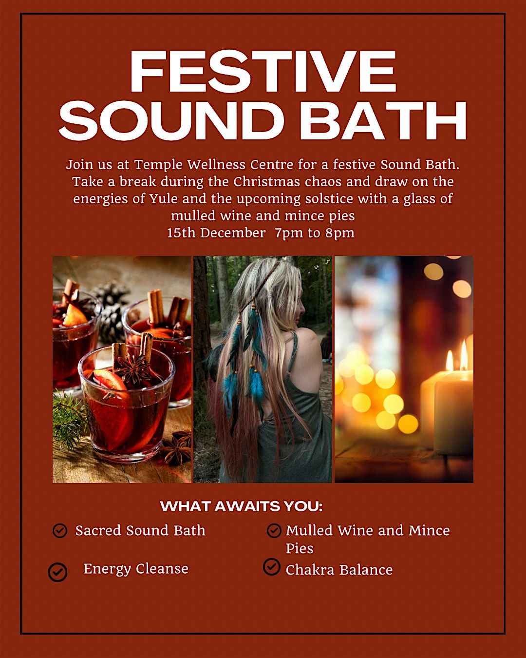 Festive Candlelit Sound Bath at Temple Wellness Centre 15.12.2025