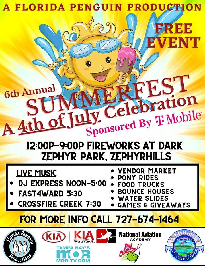 Zephyrhills Summerfest 4th of July Fireworks Sho Zephyr Park