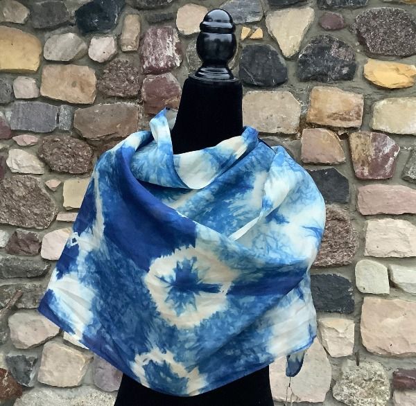 LYS Day 2023 ShiboriInspired Silk Scarf Dyeing Flying Fibers, Wrightsville, PA April 29, 2023