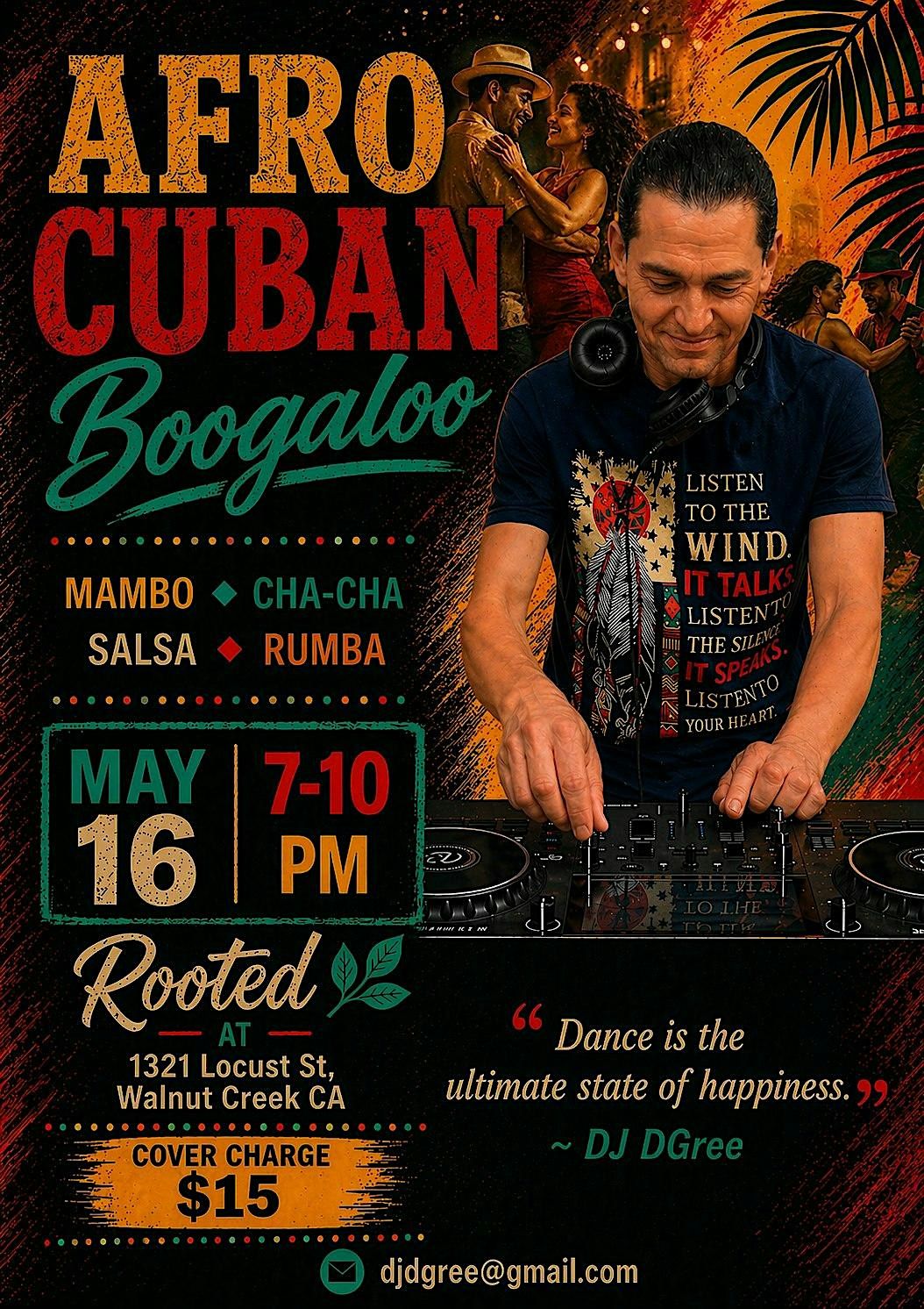Afro Cuban Beats with Dj DGree @ Rooted