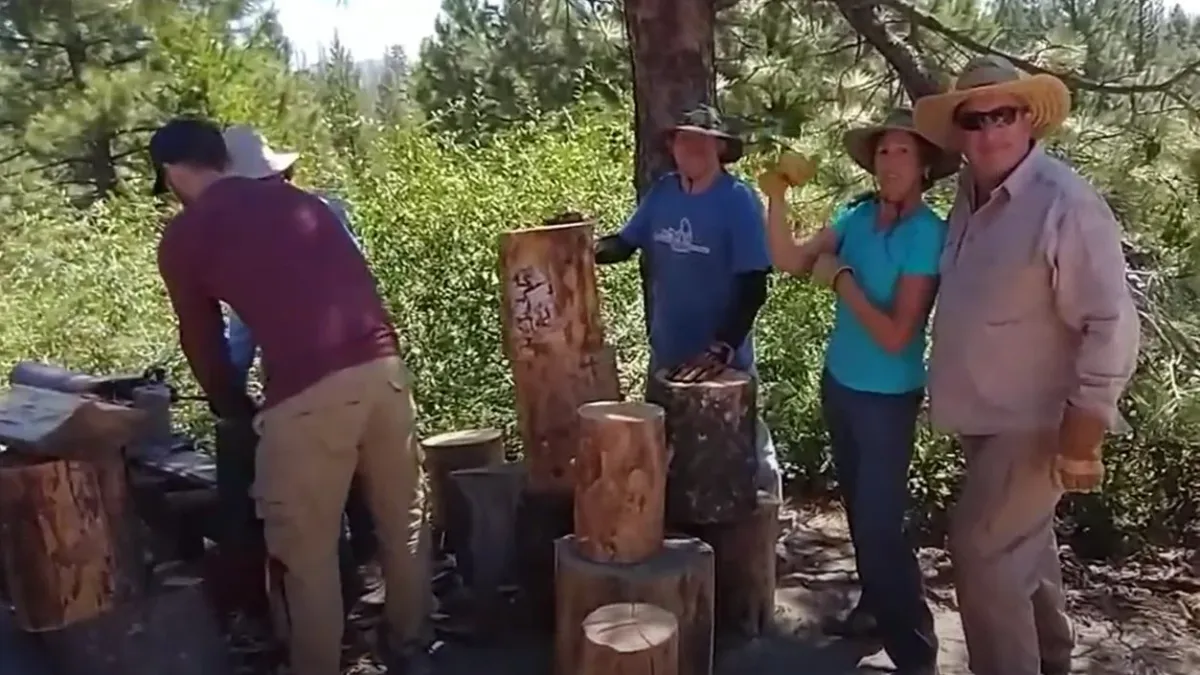 Yurt Trip #4 - New Petersen Yurt Wood Splitting