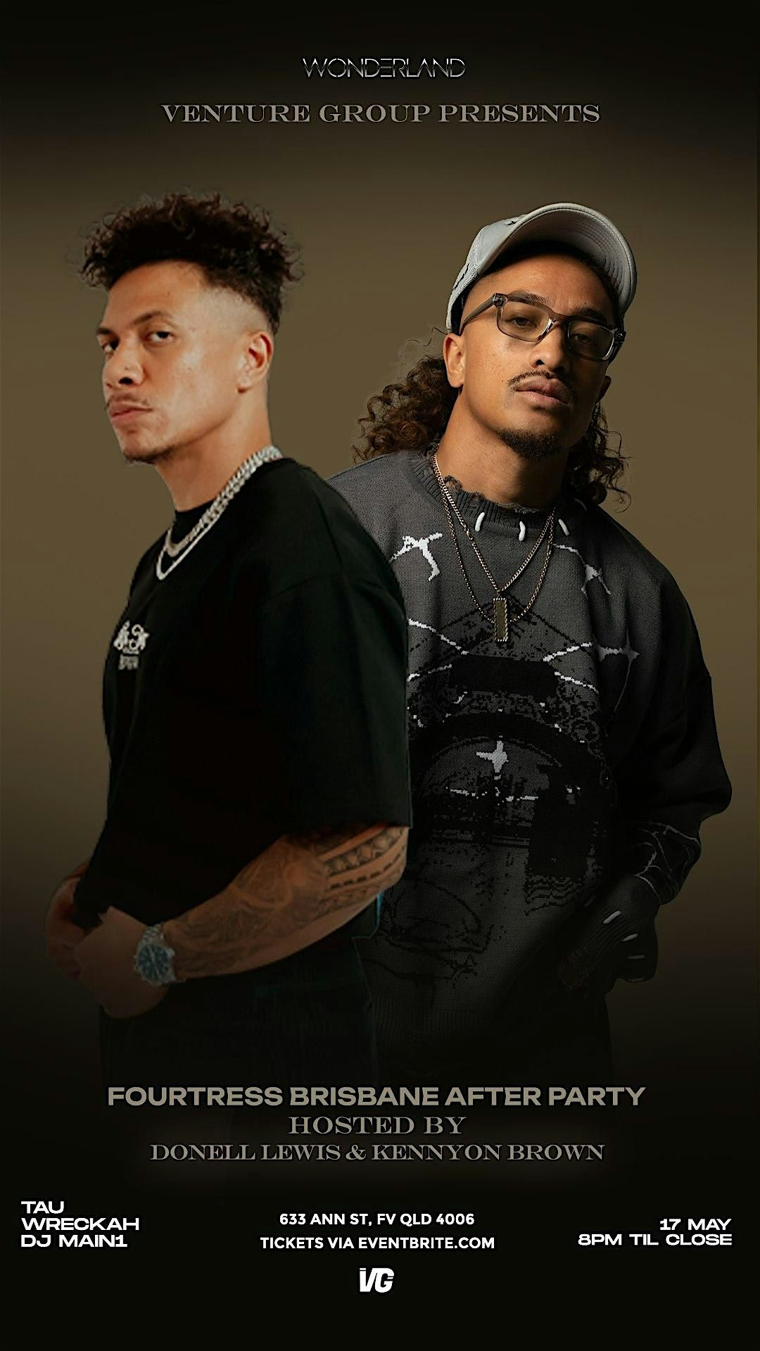 FOURTRESS OFFICIAL AFTERPARTY FT DONELL LEWIS & KENNYON BROWN (BRISBANE)