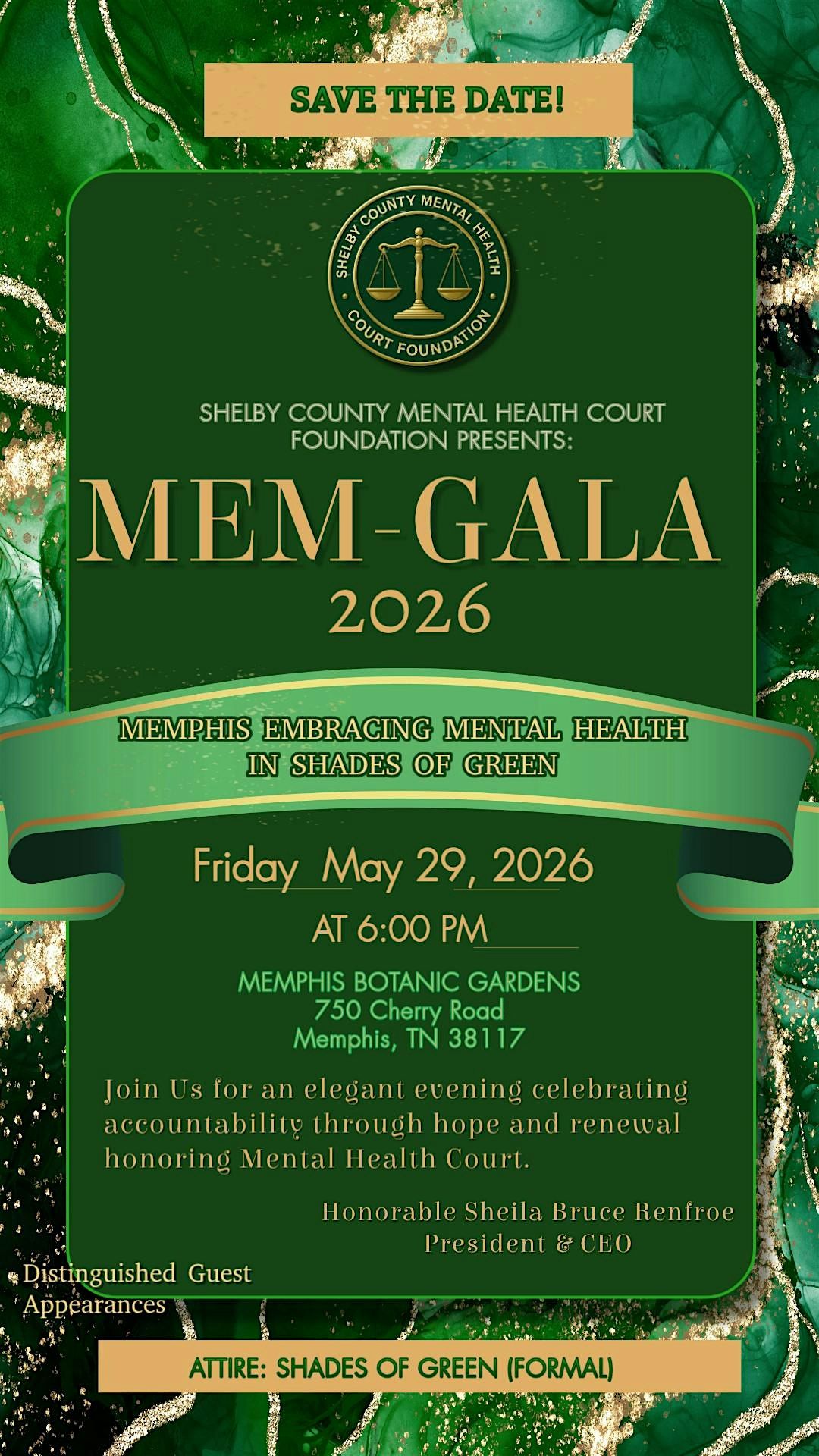 MEM-GALA 2026 (Memphis Embracing Mental Health In Shades of Green)