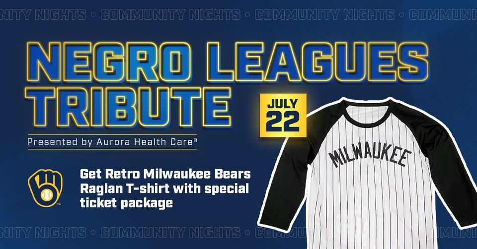 Milwaukee Brewers on X: Join us on July 21 as we pay tribute to the rich  history of the Negro Leagues during our annual Negro Leagues Tribute Game  and receive a Milwaukee