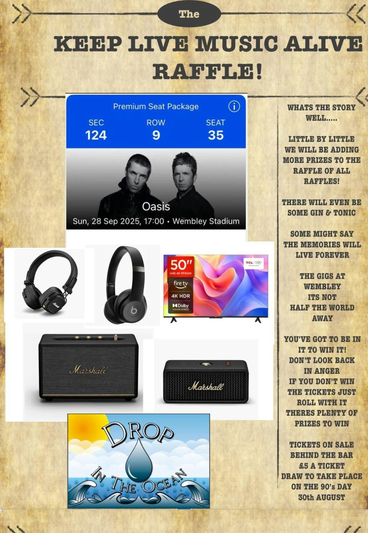 Keep Live Music Alive - Raffle Event