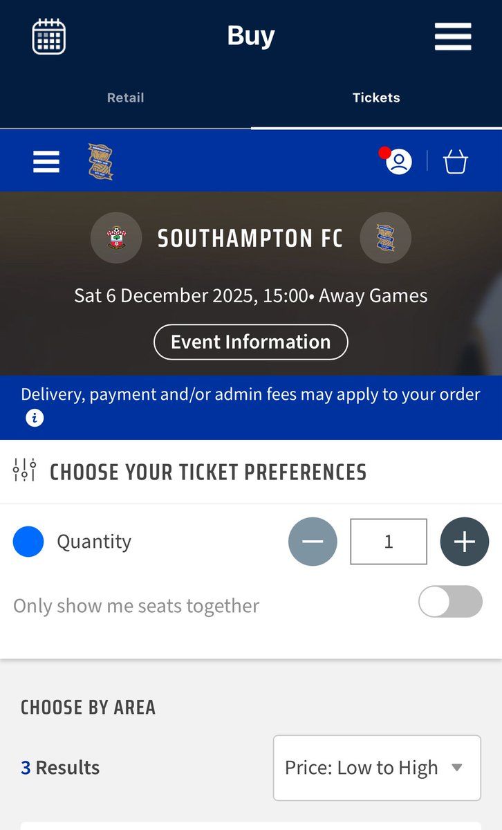 Birmingham City FC vs Southampton FC Tickets