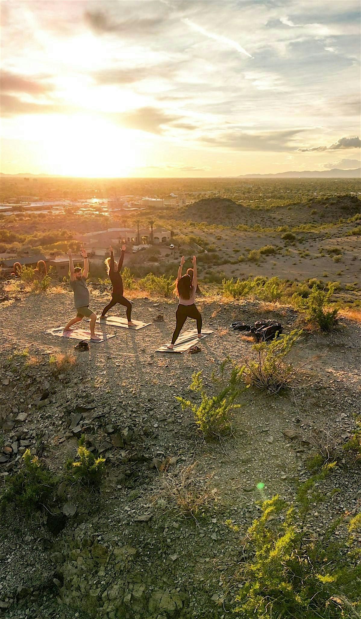 Full Moon Yoga Hike in the Sonoran Desert at Sunset