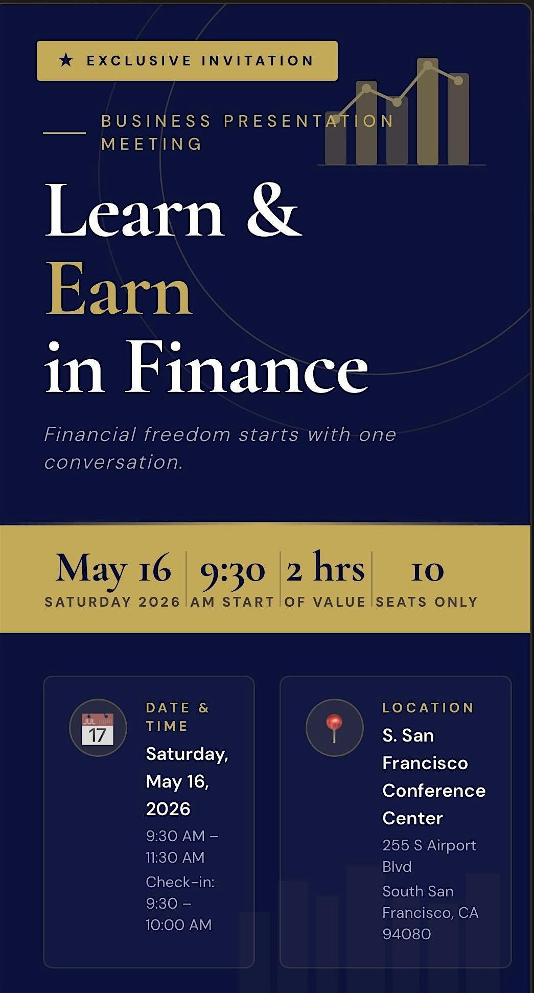 Business Presentation Meeting \u2013 Learn & Earn in the Financial Industry