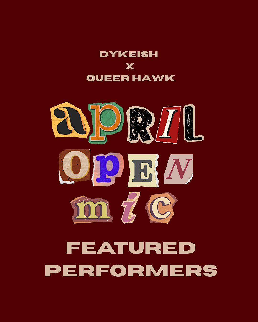 Queer Hawk DYKEishxQueer Hawk April Queer Open Mic at Queer Hawk Barbershop ...