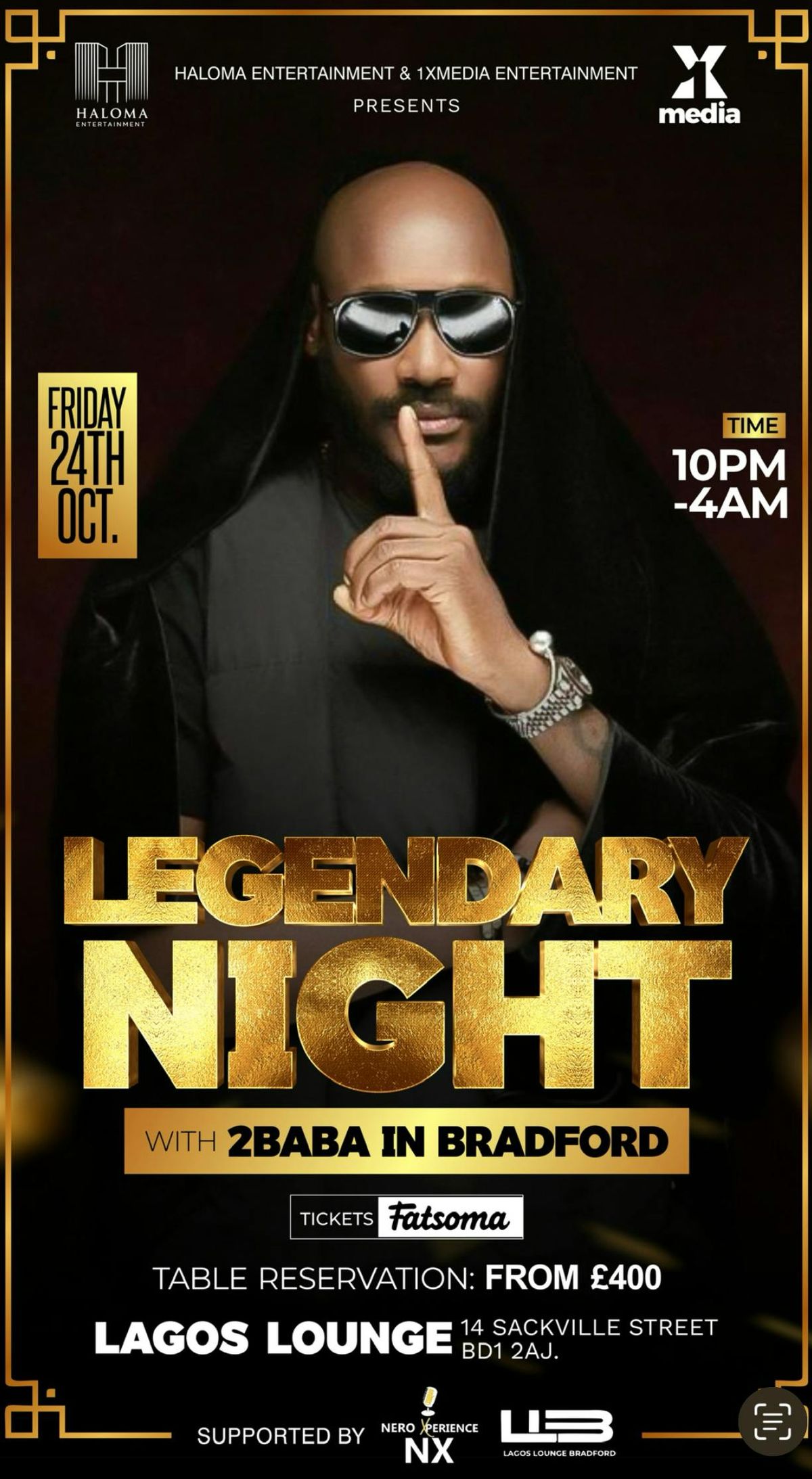 Legendary night with 2baba (2face )