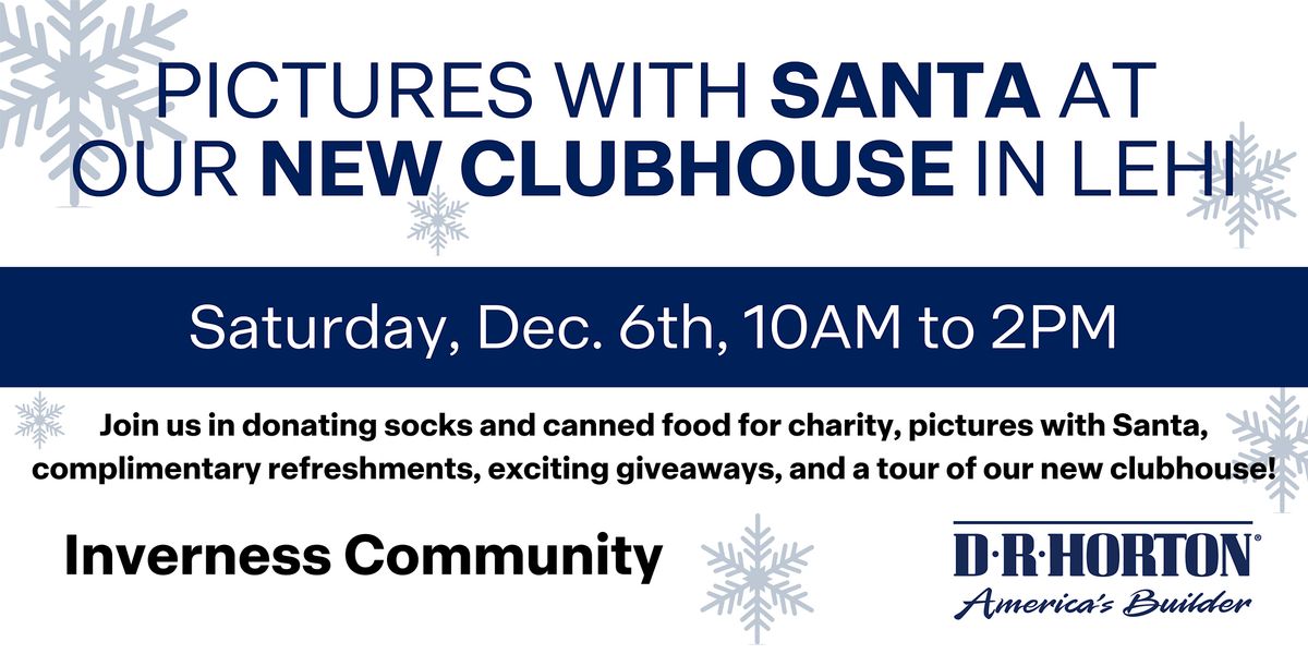 Pictures with Santa at Our New Inverness Clubhouse in Lehi