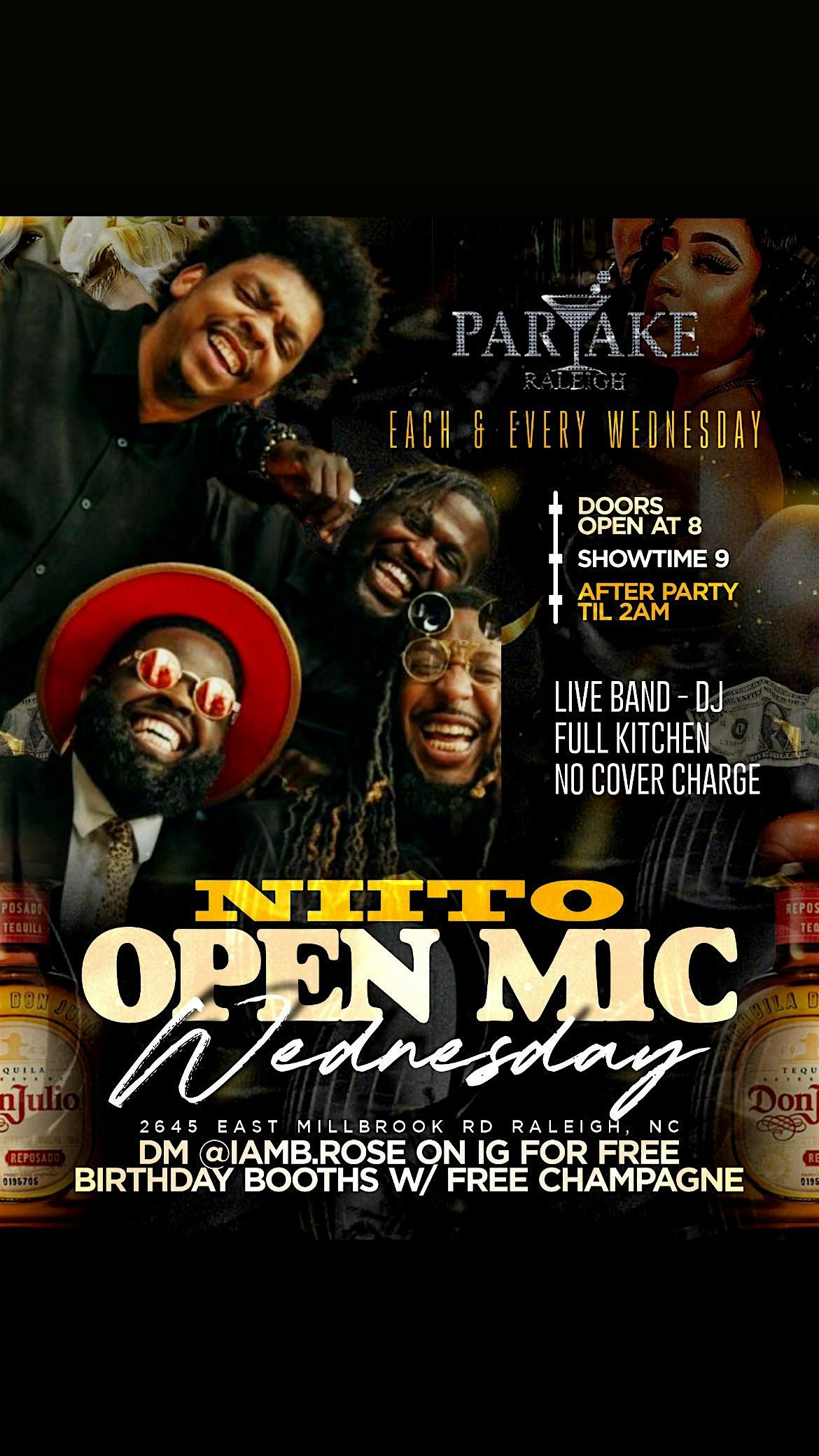 NIITO OPEN MIC WEDNESDAY & SOCIAL