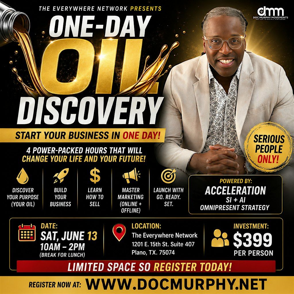 One-Day Oil Discovery: Start Your Business in ONE Day